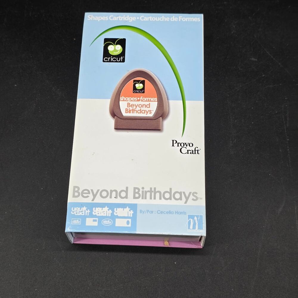 Cricut Beyond Birthdays Die Cutting Cartridge for Cricut Shapes w/Overlay